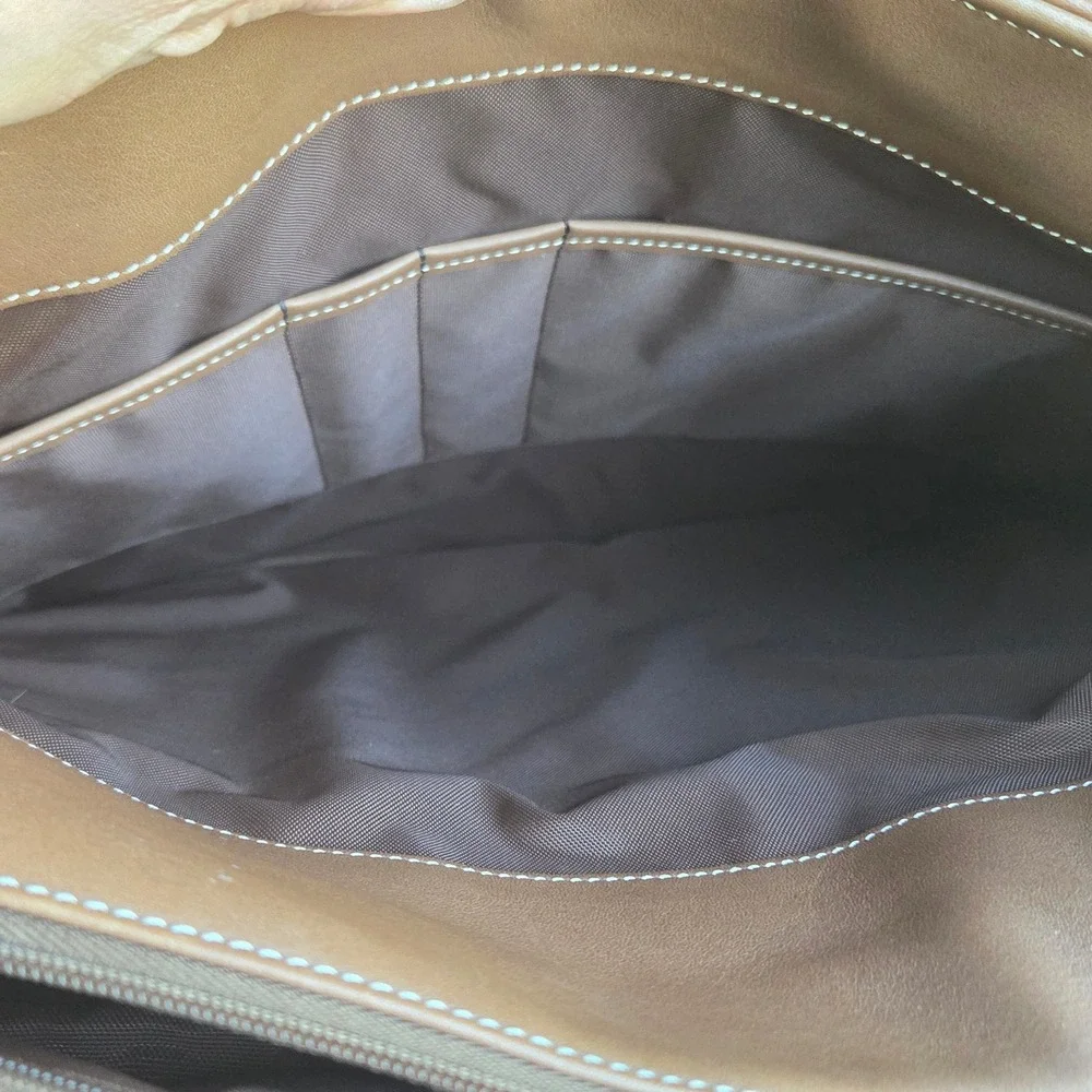 Vintage Coach 5209 Brown Leather Business Tote Laptop Briefcase Y2K Shoulder Bag